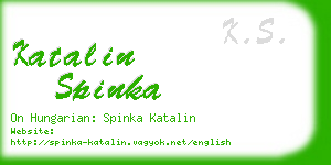 katalin spinka business card